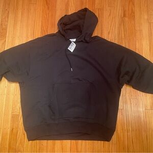 Oversized Champion Black Sweatshirt; M/L